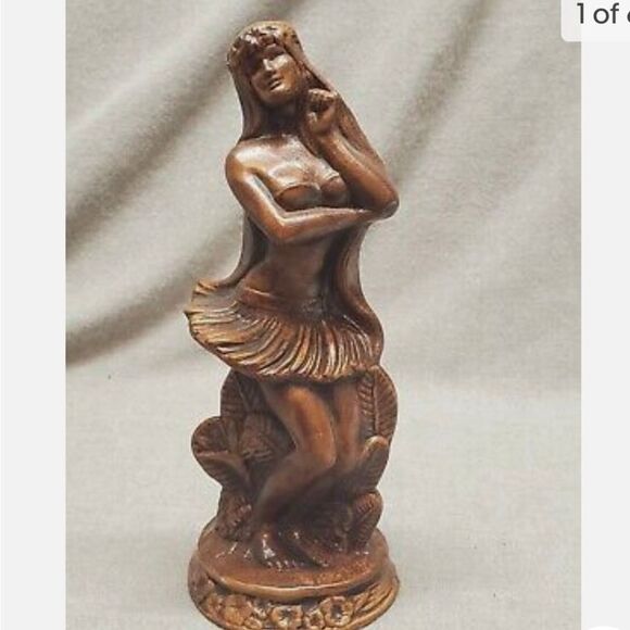 Vintage 60s hula girl girl statue - Picture 11 of 12